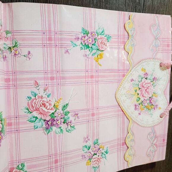 Vintage 1980's Pink Girly Pastel Floral Kawaii Gift Bag Ribbon Bow - Picture 12 of 16